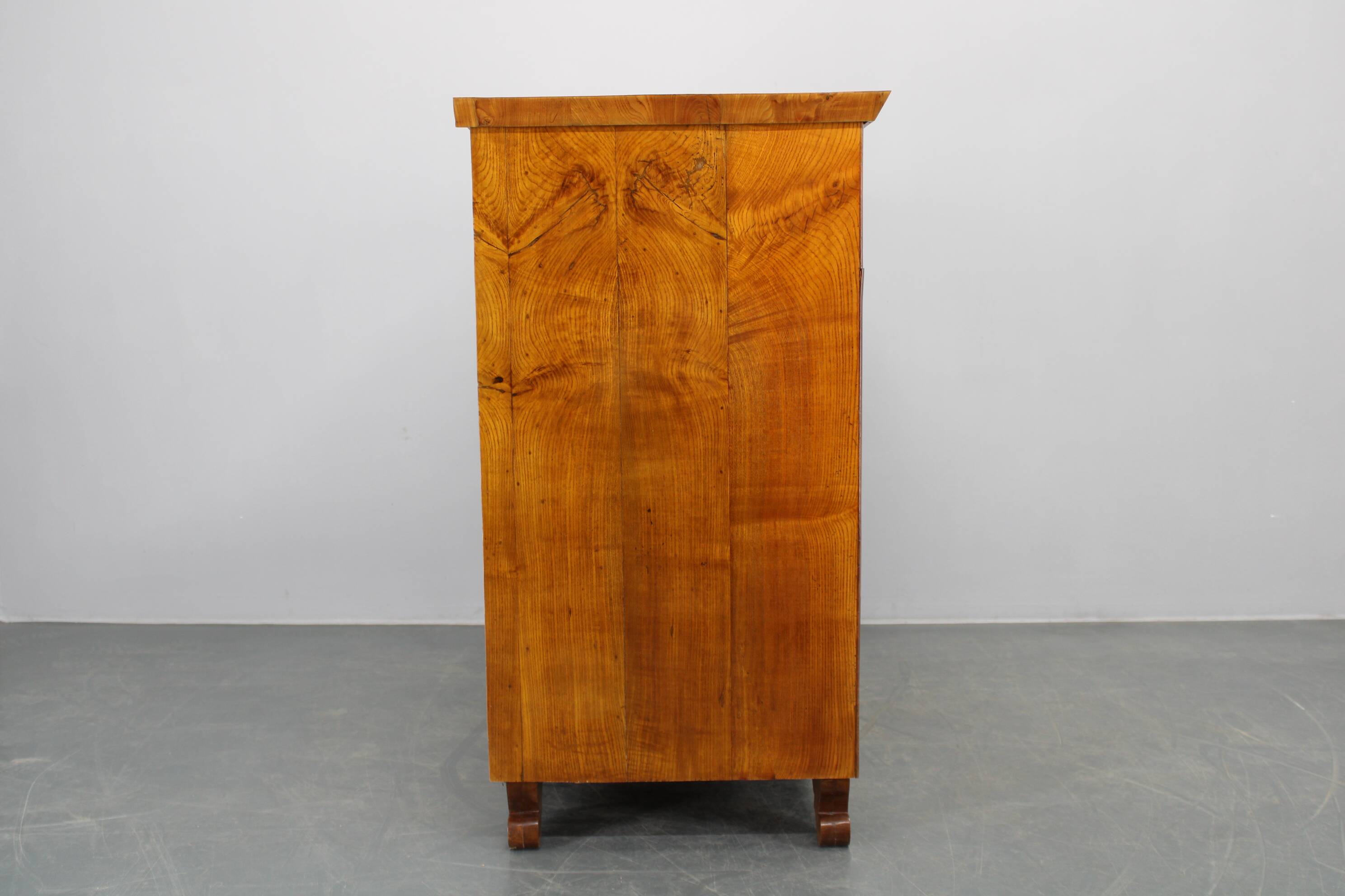 1930s Antique Cabinet with Writing Area in Walnut Finish ,Czechoslovakia