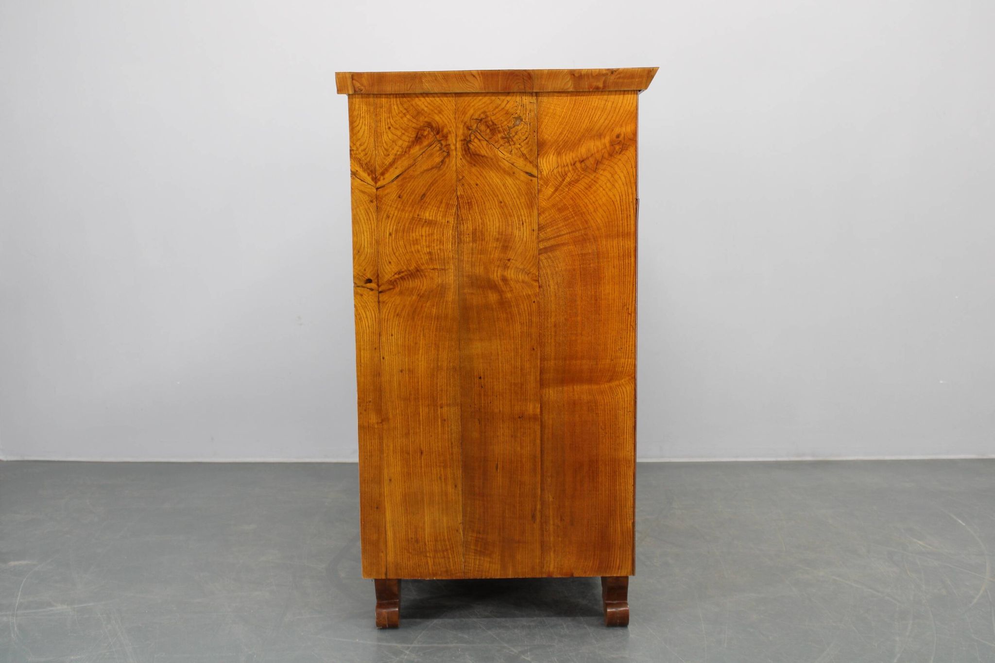 1930s Antique Cabinet with Writing Area in Walnut Finish ,Czechoslovakia