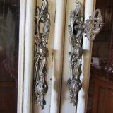 Bookcase rechampi off-white, Louis XVI style