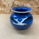 Old ball vase prod art ceramic blue decor storks alsace vintage
