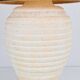 Vintage Organic Ribbed Plaster Table Lamp, 1970s