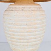 Lampe de table en plâtre ribbé vintage, années 1970