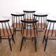 Series of 6 Fanett chairs by Ilmari Tapiovaara