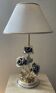 Vintage Franco Italy lamp with silver and gold metal flowers