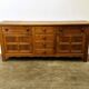 Vintage french oak sideboard with wavy details, ca. 1950s