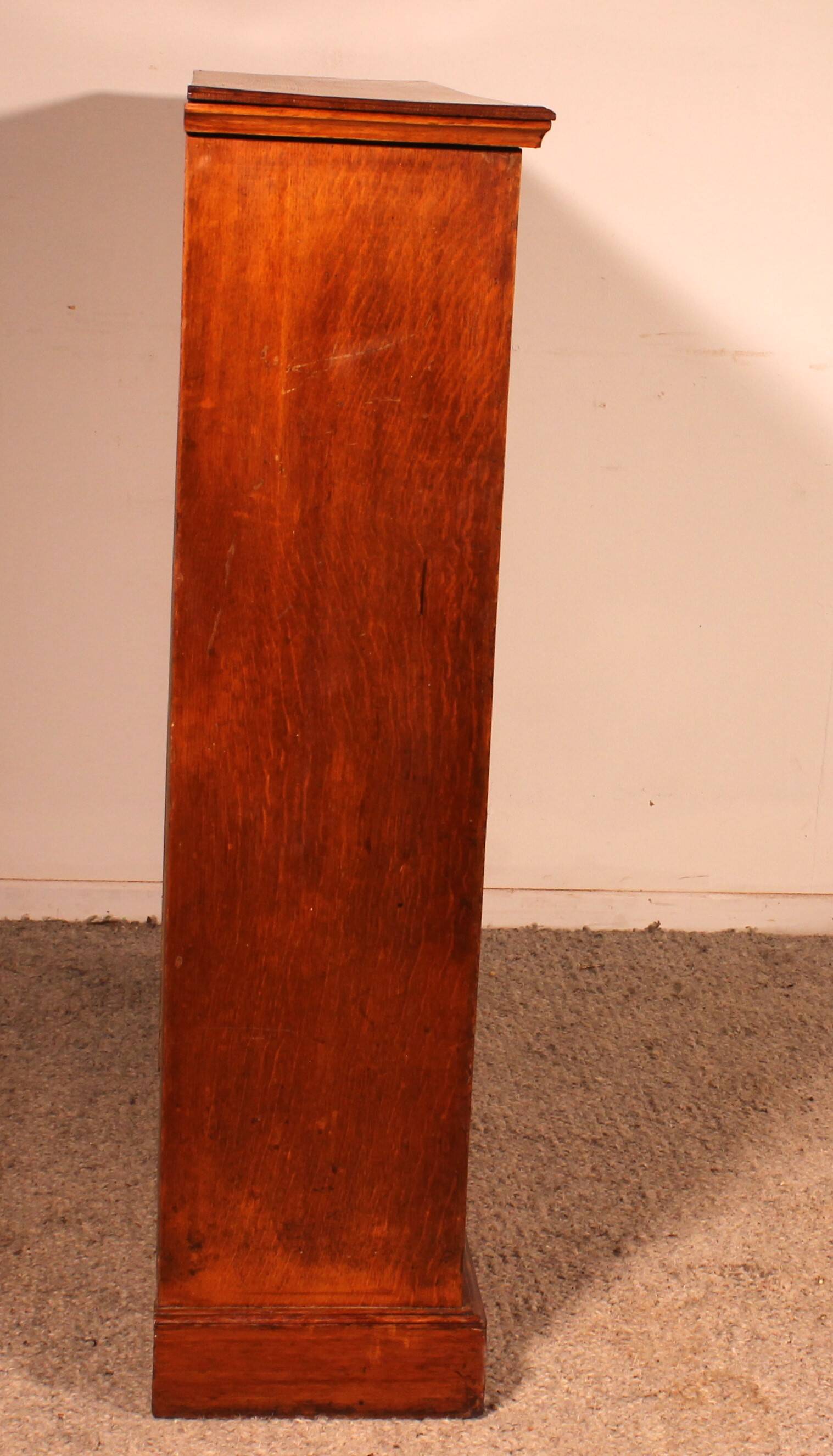 19th Century Oak Open Bookcase - England