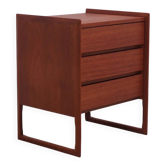 Danish chest of drawers in teak with sledge feet, 1960s