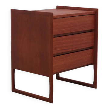 Danish chest of drawers in teak with sledge feet, 1960s