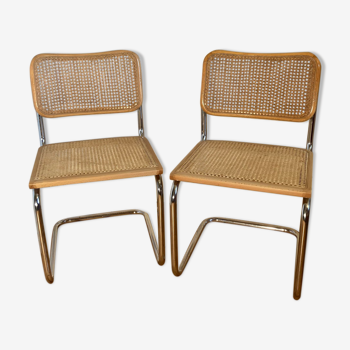 Paire de chaises Cesca de Marcel Breuer B32