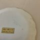 Antique plate in earthenware – handmade Strasbourg decoration – festooned edge