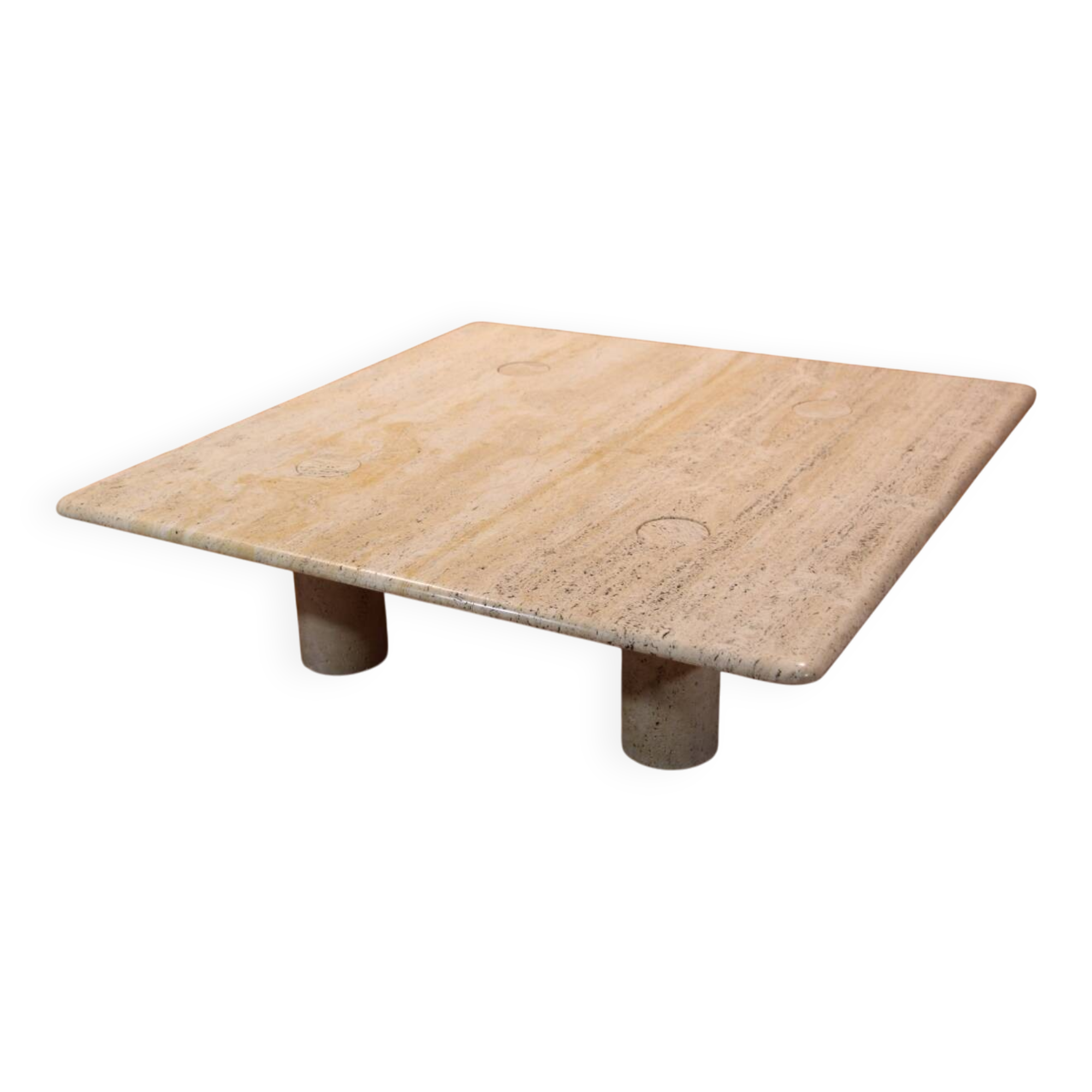 Travertine Coffee Table by Angelo Mangiarotti, Up&Up Edition