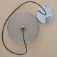 Antique pendant light in translucent grey clichy glass, molded - supplied with chrome socket