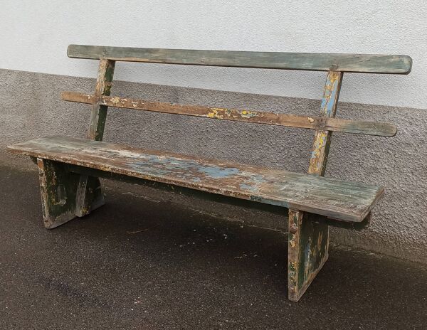 Banc ancien en bois avec belle patine