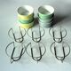 1950s - 6 Round ceramic souffle dishes with holder - made by Rosenthal