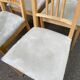 4 Scandinavian dining chairs in light birch solid wood.