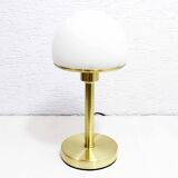 Brass and opaline glass table lamp 1980