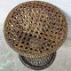Vintage rattan diabolo stool