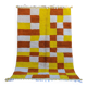 Moroccan Berber rug Beni Ouarain yellow and brown checkered
