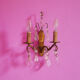 Pair of golden sconces with tassels