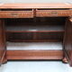 Double body late 19th century in oak and colored stained glass