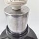 Vintage 1960 lamp in ceramic & silver aluminium