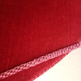 Velvet oval mirror - 59x45cm