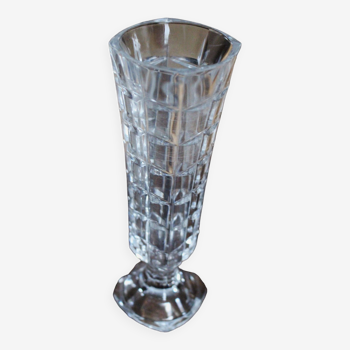 Vase sur pied en cristal d'Arques vintage