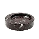 Sergio Asti, red Levanto marble ashtray bowl, UP&UP Carrara Italy, 1970s