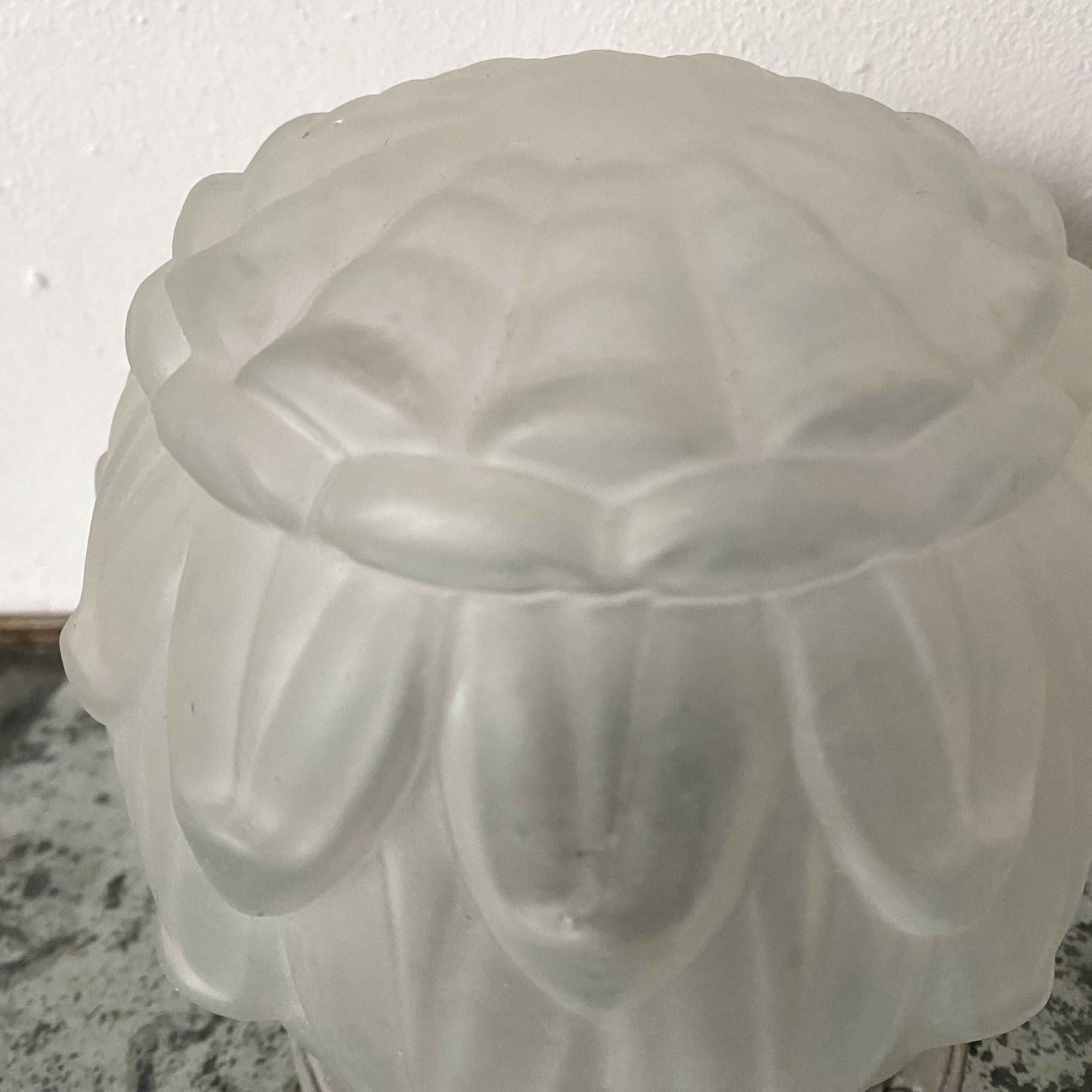 Art Deco frosted glass ball ceiling light