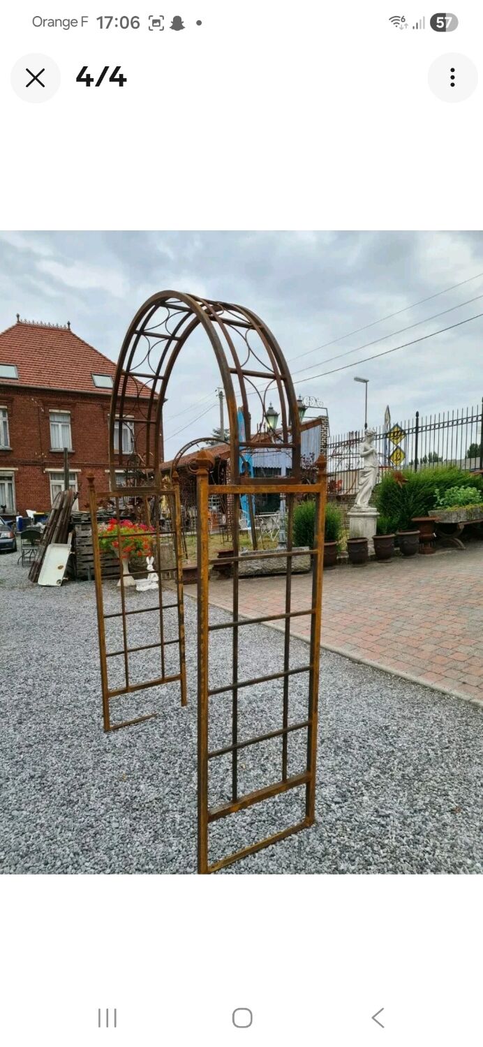 Arche de jardin en fer forgé