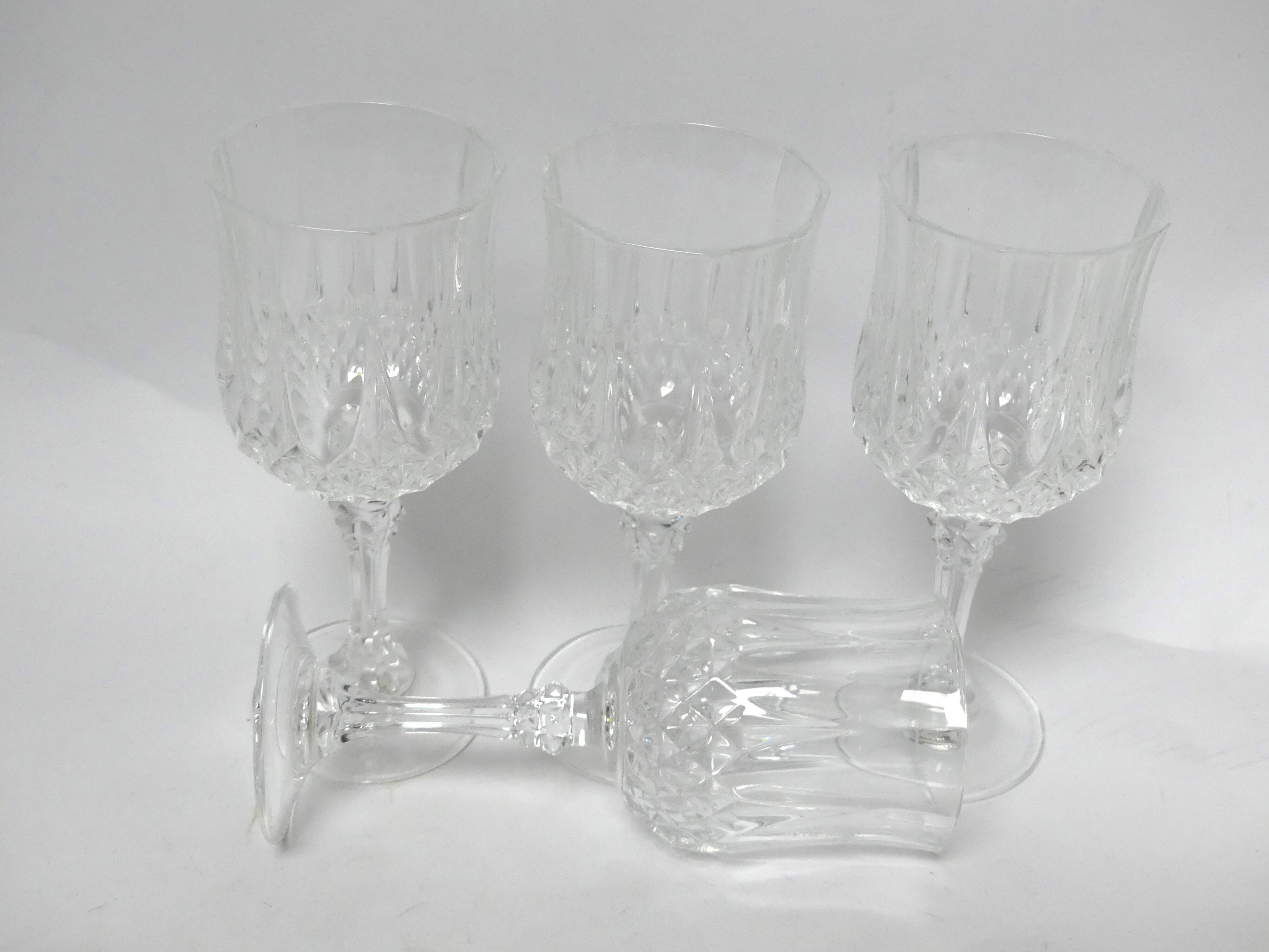 4 verres Longchamp Cristal d’Arques