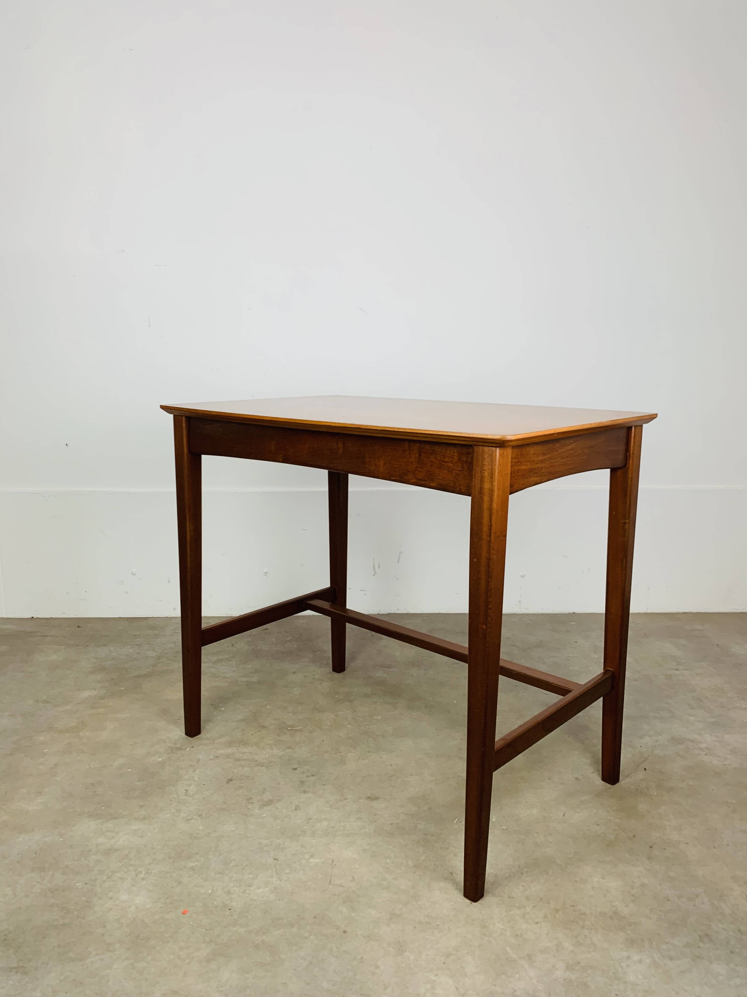 Minimalist Scandinavian teak desk from the 1960s, vintage.