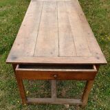 Old farmhouse table with drawers