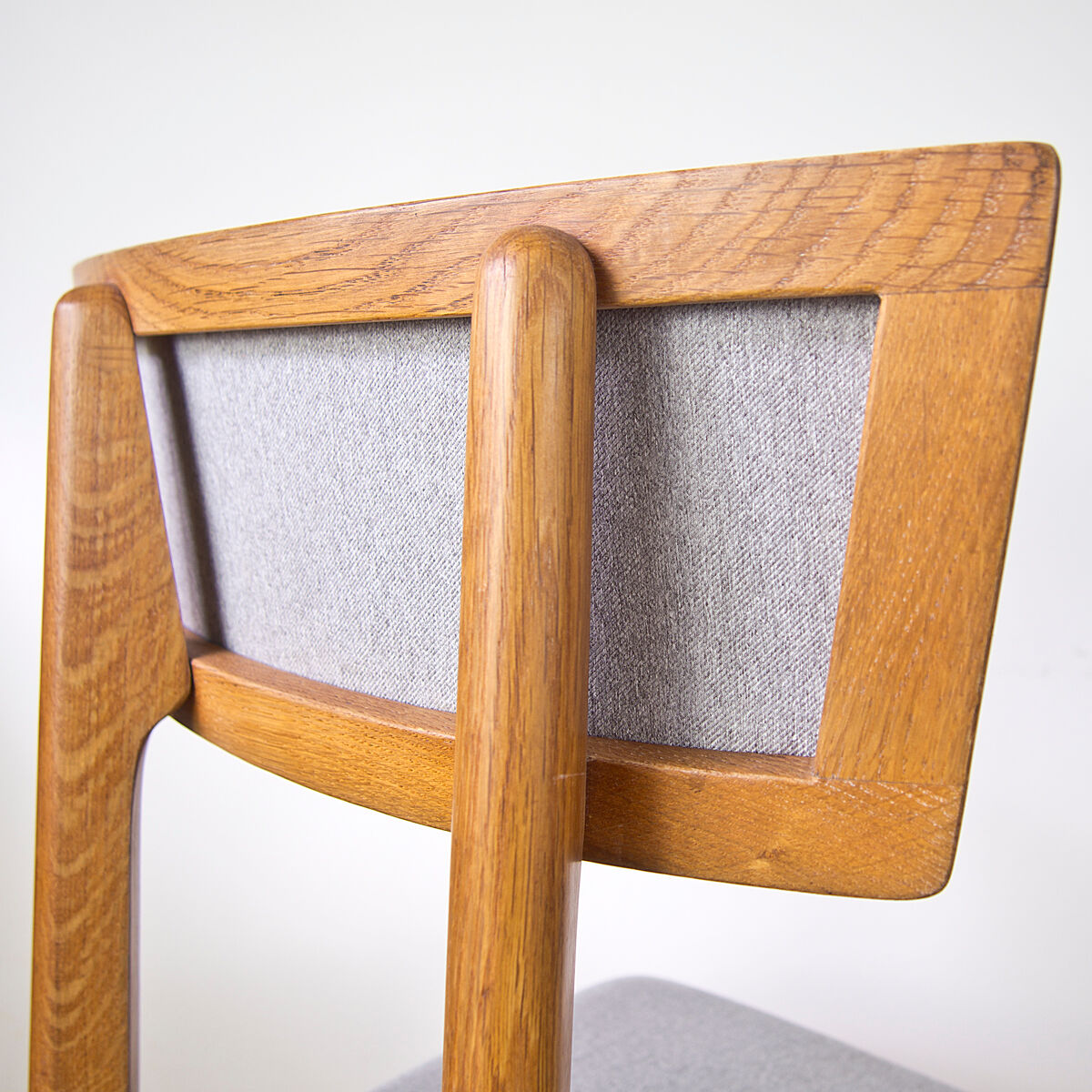 Set of oak dining chairs, France, in the 1950s