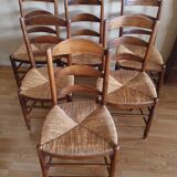 Antique mulched chairs