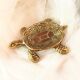 Figurine turtle gilded brass protective symbol