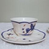 Two ceramic cups by Grignan signed Peguet