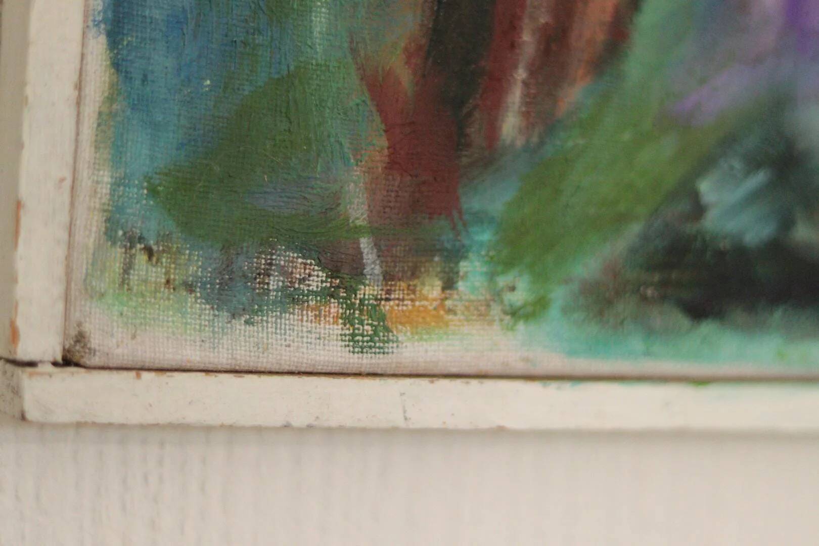 Huile sur toile suédoise "Arbres" par Hernek