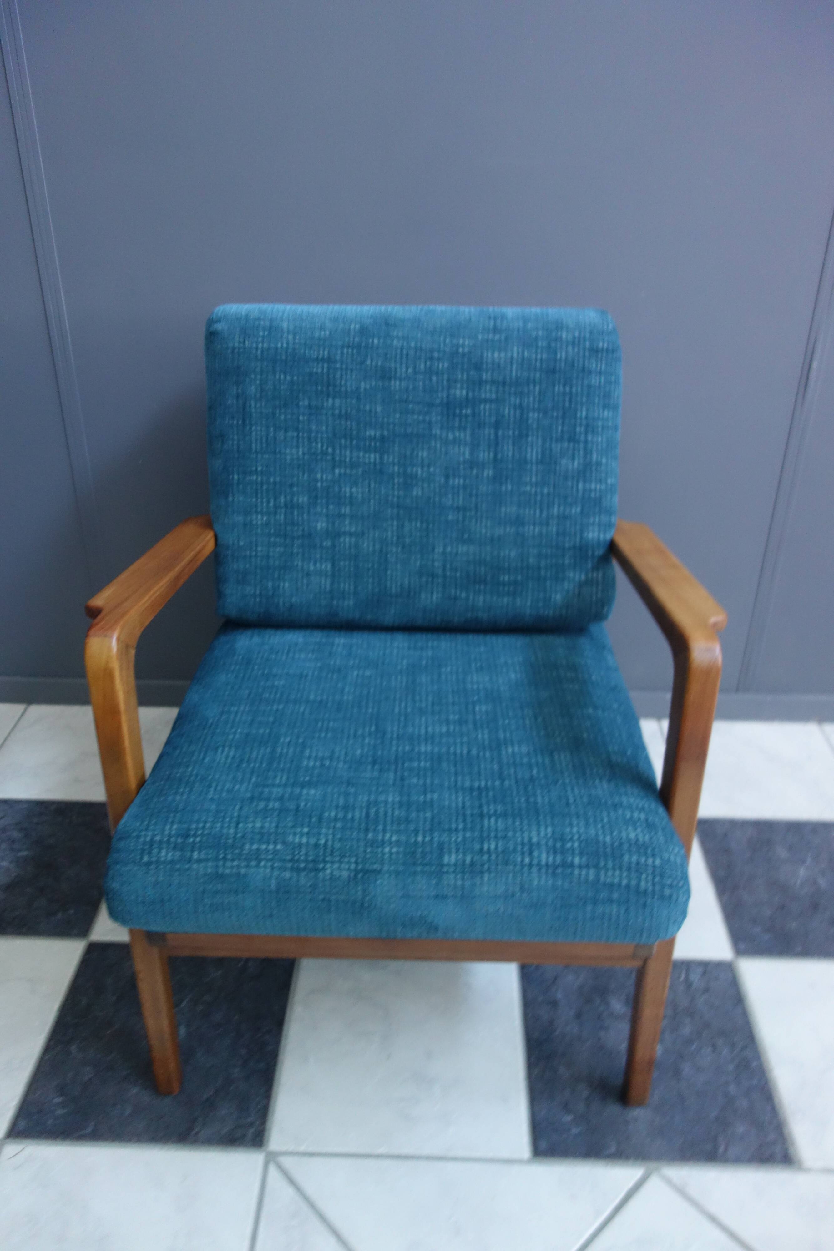 Fauteuil Knoll Antimot bleues années 1960