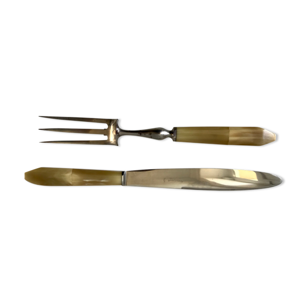 Duo de couverts à viande années 50