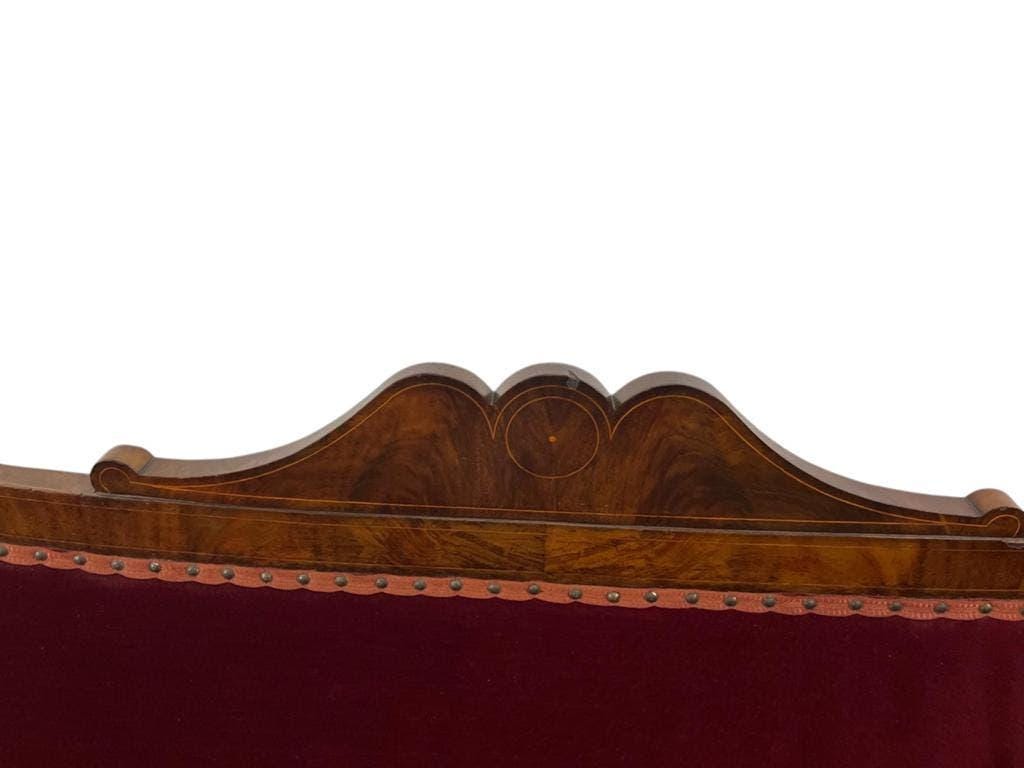 Vintage Bordeaux baroque sofa