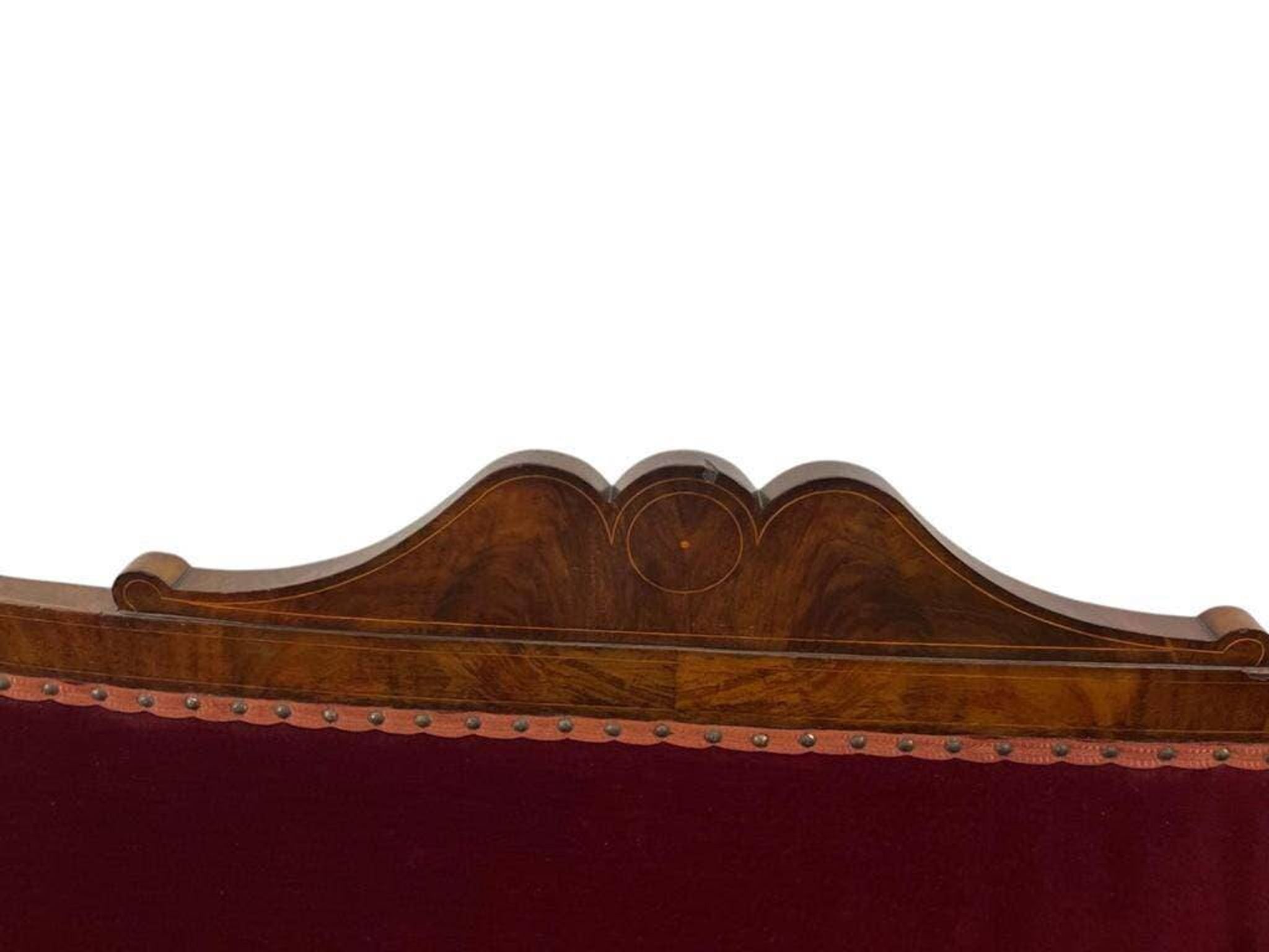Canapé baroque vintage bordeaux