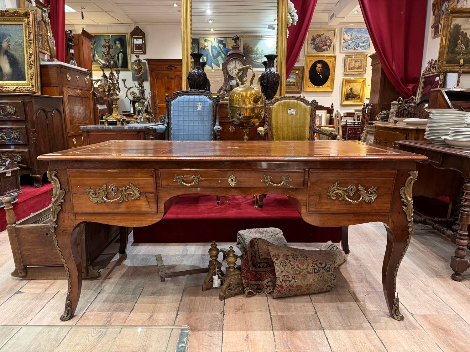 Louis XV walnut desk