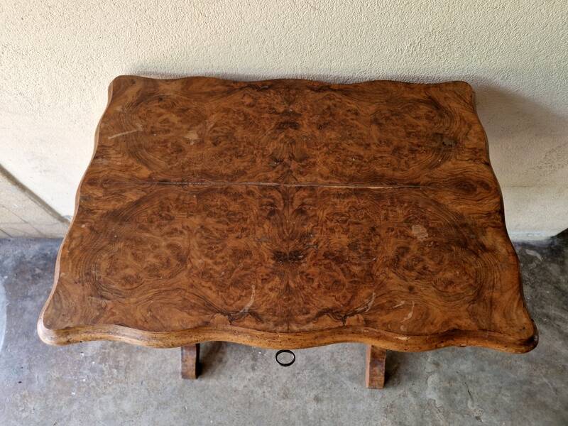 Work table in burl and burl veneer - Louis Philippe period, circa 1840