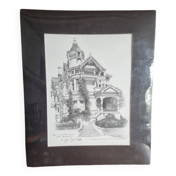 Gravure de Don Davey The Hass Lilienthal House San Francisco 1979 — Beyit