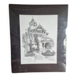 Engraving by Don Davey The Hass Lilienthal House San Francisco 1979