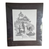 Engraving by Don Davey The Hass Lilienthal House San Francisco 1979
