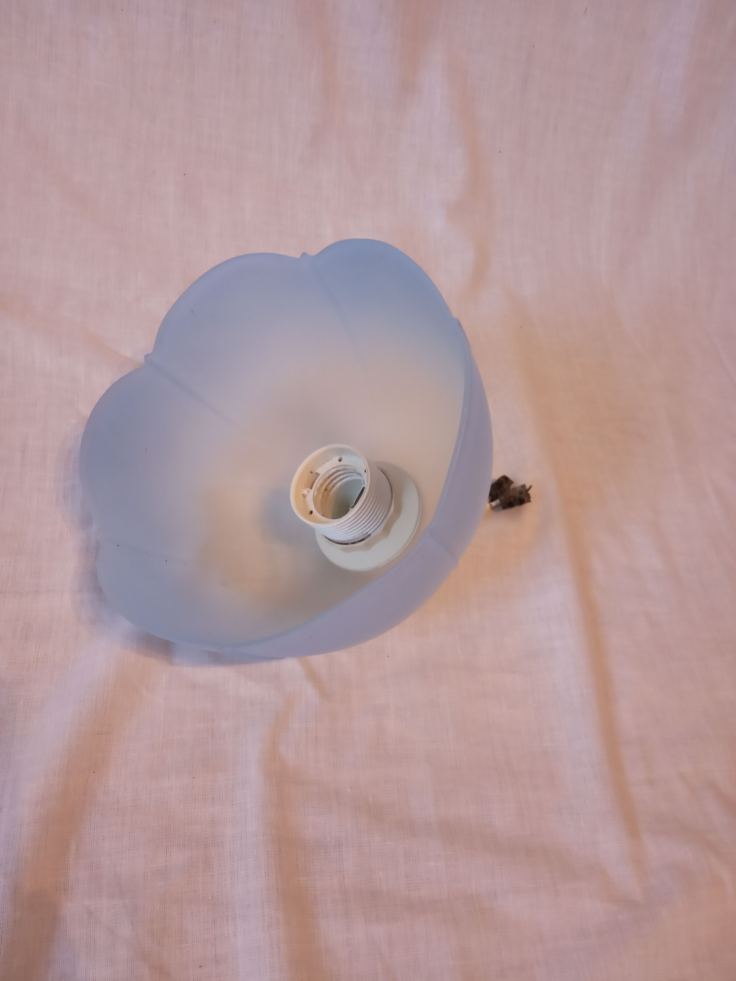 Suspension in opaline sky blue vintage