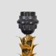 Brass table lamp stand with palmettes