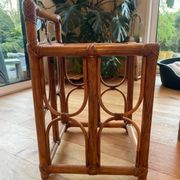 Table d'appoint vintage en rotin